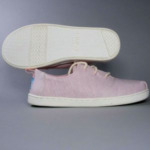 New Toms Lumin Blossom Slub Chambray Kids Shoe